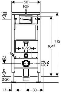 Инсталляция для подвесного унитаза Geberit Duofix Delta 12 458.103.00.1 Инсталляция для подвесного унитаза Geberit Duofix Delta 12 458.103.00.1, 3