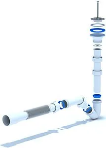 Сифон для биде Ани Пласт белый BD1016 Сифон для биде Ани Пласт белый BD1016, 3