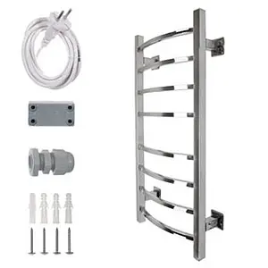 Полотенцесушитель электрический лесенка Energy Grand 800х400 полированная сталь Полотенцесушитель электрический лесенка Energy Grand 800х400 полированная сталь, 2