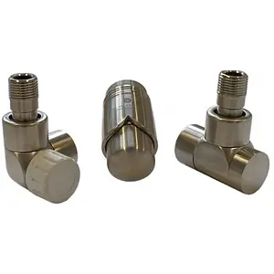 Комплект вентилей терморегулирующих осевых левых ½"н x 16x2мм сталь Schlosser Lux 603700042 Комплект вентилей терморегулирующих осевых левых ½"н x 16x2мм сталь Schlosser Lux 603700042, 1