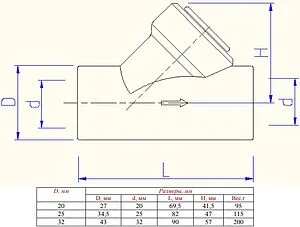 Клапан обратный пружинный 32мм x 32мм Valtec VTp.716.0.032 Клапан обратный пружинный 32мм x 32мм Valtec VTp.716.0.032, 2
