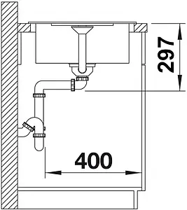 Мойка кухонная Blanco Metra 45 S Compact 68 кофе 519581 Мойка кухонная Blanco Metra 45 S Compact 68 кофе 519581, 4