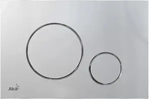 Клавиша смыва для унитаза AlcaPlast Thin M672 хром матовый Клавиша смыва для унитаза AlcaPlast Thin M672 хром матовый, 1