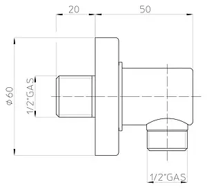Шланговое подключение Bossini хром V00228.030 Шланговое подключение Bossini хром V00228.030, 2