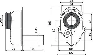 Сифон для писсуара AlcaPlast AG210901240 Сифон для писсуара AlcaPlast AG210901240, 2
