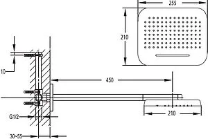 Лейка верхнего душа с настенным креплением Cezares Tesoro хром TESORO-F-TD2P-01 Лейка верхнего душа с настенным креплением Cezares Tesoro хром TESORO-F-TD2P-01, 2