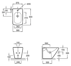 Биде напольное Jacob Delafon Escale белый E1293-00 Биде напольное Jacob Delafon Escale белый E1293-00, 2