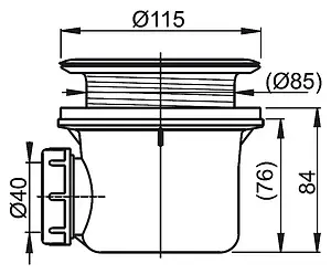 Сифон для душевого поддона Ravak Basic хром X01308 Сифон для душевого поддона Ravak Basic хром X01308, 3