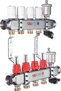Группа коллекторная с расходомерами 12 отводов 1"в/в x ¾"ек Valtec VTc.586.EMNX.0612 Группа коллекторная с расходомерами 12 отводов 1"в/в x ¾"ек Valtec VTc.586.EMNX.0612, 4
