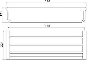 Полка для полотенец Aquatek Лира чёрный матовый AQ4415MB Полка для полотенец Aquatek Лира чёрный матовый AQ4415MB, 2