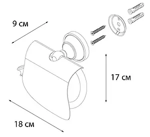 Держатель туалетной бумаги Fixsen Bogema хром/белый с рисункомFX-78510 Держатель туалетной бумаги Fixsen Bogema хром/белый с рисункомFX-78510, 3