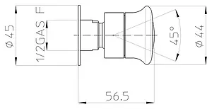 Душевая форсунка Bossini Onda-Mas золото I00133.021 Душевая форсунка Bossini Onda-Mas золото I00133.021, 3