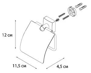 Держатель туалетной бумаги Fixsen Kvadro хром FX-61310 Держатель туалетной бумаги Fixsen Kvadro хром FX-61310, 3