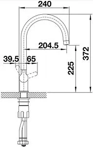 Смеситель для кухни с подключением к фильтру Blanco Trima чёрный матовый 526274 Смеситель для кухни с подключением к фильтру Blanco Trima чёрный матовый 526274, 2