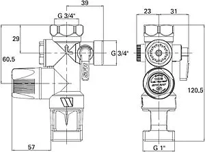 Группа безопасности бойлера ¾" 7 бар WATTS FIABILIS SFR 10004611 Группа безопасности бойлера ¾" 7 бар WATTS FIABILIS SFR 10004611, 2