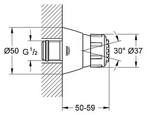 Душевая форсунка Grohe Relexa Plus хром 28286000 Душевая форсунка Grohe Relexa Plus хром 28286000, 2