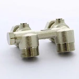 Узел нижнего подключения радиатора с байпасом угловой ¾"ек x ¾"ек Tiemme 3390011 Узел нижнего подключения радиатора с байпасом угловой ¾"ек x ¾"ек Tiemme 3390011, 2