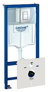Инсталляция для подвесного унитаза Set 4 в 1 Grohe Rapid SL 38775001 с кнопкой хром глянцевый Инсталляция для подвесного унитаза Set 4 в 1 Grohe Rapid SL 38775001 с кнопкой хром глянцевый, 1