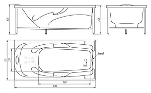 Ванна акриловая BellRado Иллюзия 170x80 BR7011011-00 Ванна акриловая BellRado Иллюзия 170x80 BR7011011-00, 4