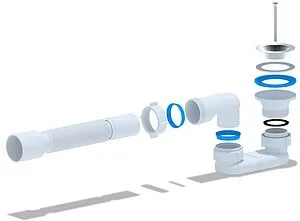 Сифон для душевого поддона Ани Пласт хром E015 Сифон для душевого поддона Ани Пласт хром E015, 3