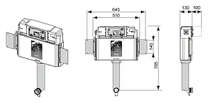 Смывной бачок скрытого монтажа TECE Uni 9041008 Смывной бачок скрытого монтажа TECE Uni 9041008, 5