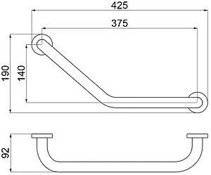 Поручень Aquatek чёрный матовый AQ4997MB Поручень Aquatek чёрный матовый AQ4997MB, 2