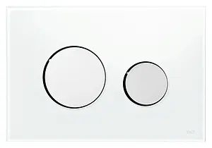 Клавиша смыва для унитаза TECEloop 9240660 кнопки/хром глянцевый, панель/стекло белый Клавиша смыва для унитаза TECEloop 9240660 кнопки/хром глянцевый, панель/стекло белый, 1