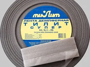 Лента демпферная 100x10мм x 25м ТИЛИТ Супер THZ.LD.100.01.25 Лента демпферная 100x10мм x 25м ТИЛИТ Супер THZ.LD.100.01.25, 2