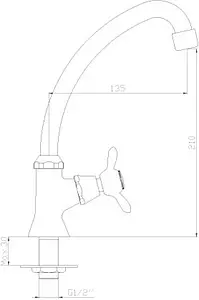 Кран для раковины Rossinka хром Q02-60U Кран для раковины Rossinka хром Q02-60U, 2