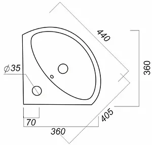 Раковина Sanita Веер 23 белый WB.CR/Veer/23-C/WHT.G/S1 Раковина Sanita Веер 23 белый WB.CR/Veer/23-C/WHT.G/S1, 2