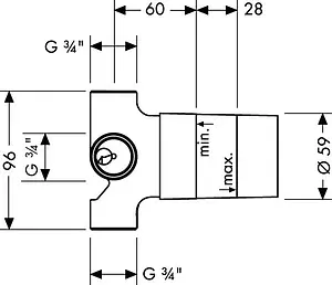 Скрытая часть переключающего вентиля Quattro Hansgrohe 15930180 Скрытая часть переключающего вентиля Quattro Hansgrohe 15930180, 2