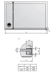 Душевое ограждение 1400мм прозрачное стекло Roltechnik Walk WALK G/1400 940-1400000-00-02 Душевое ограждение 1400мм прозрачное стекло Roltechnik Walk WALK G/1400 940-1400000-00-02, 2
