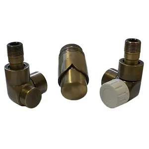 Комплект вентилей терморегулирующих угловых ½"н x ½"в латунь Schlosser Lux 603700082 Комплект вентилей терморегулирующих угловых ½"н x ½"в латунь Schlosser Lux 603700082, 1