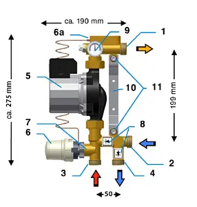 Узел насосно-смесительный с насосом Wilo Star RS 25/6 WATTS FRG3005F 10014993 Узел насосно-смесительный с насосом Wilo Star RS 25/6 WATTS FRG3005F 10014993, 3