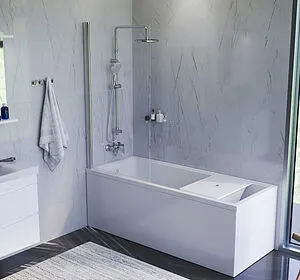 Шторка на ванну 800мм прозрачное стекло Am.Pm Gem 80 W90BS-D080-140CT Шторка на ванну 800мм прозрачное стекло Am.Pm Gem 80 W90BS-D080-140CT, 3