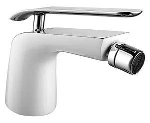 Смеситель для биде Lemark Melange белый/хром LM4908CW Смеситель для биде Lemark Melange белый/хром LM4908CW, 1
