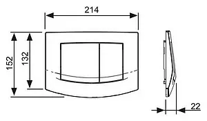 Клавиша смыва для унитаза TECEambia 9240200 белый глянцевый Клавиша смыва для унитаза TECEambia 9240200 белый глянцевый, 2