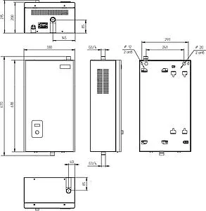 Котел электрический одноконтурный 14кВт Эван NEXT PLUS - 14 14544 Котел электрический одноконтурный 14кВт Эван NEXT PLUS - 14 14544, 2