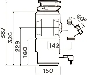 Измельчитель пищевых отходов Omoikiri Nagare Slim Nagare Slim 500 4995061 Измельчитель пищевых отходов Omoikiri Nagare Slim Nagare Slim 500 4995061, 2