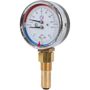 Термоманометр радиальный Росма ТМТБ-31Р.1 80мм 4 бар 120°С гильза 46мм ½" 00000002328 Термоманометр радиальный Росма ТМТБ-31Р.1 80мм 4 бар 120°С гильза 46мм ½" 00000002328, 3