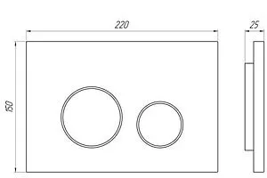 Клавиша смыва для унитаза Bas ИУ00003 хром глянцевый Клавиша смыва для унитаза Bas ИУ00003 хром глянцевый, 2