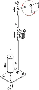 Стойка для аксессуаров Wasserkraft Exter бронза K-1234 Стойка для аксессуаров Wasserkraft Exter бронза K-1234, 4
