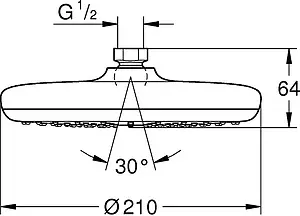 Лейка верхнего душа Grohe Tempesta хром 26408000 Лейка верхнего душа Grohe Tempesta хром 26408000, 2