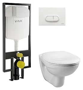 Комплект 5 в 1 VitrA Normus 9773B003-7201 с кнопкой Loop 740-0500 белый глянцевый Комплект 5 в 1 VitrA Normus 9773B003-7201 с кнопкой Loop 740-0500 белый глянцевый, 1