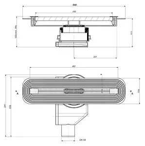 Лоток душевой Set 450мм h=72мм 0.8л/сек Pestan Confluo Slim Line 450 13100031 Лоток душевой Set 450мм h=72мм 0.8л/сек Pestan Confluo Slim Line 450 13100031, 5