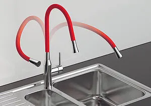 Смеситель для кухни Omoikiri Yatomi BN-R нержавеющая сталь/красный 4994248 Смеситель для кухни Omoikiri Yatomi BN-R нержавеющая сталь/красный 4994248, 3