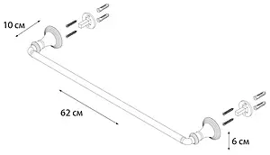 Полотенцедержатель Fixsen Best хром FX-71601A Полотенцедержатель Fixsen Best хром FX-71601A, 3