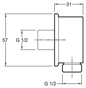 Шланговое подключение Jacob Delafon хром E75142-CP Шланговое подключение Jacob Delafon хром E75142-CP, 2