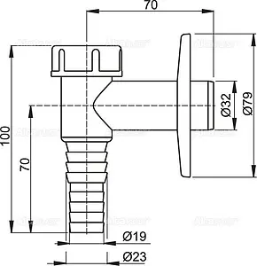 Сифон для бытовой техники наружный AlcaPlast белый APS2 Сифон для бытовой техники наружный AlcaPlast белый APS2, 2