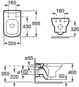 Комплект 4 в 1 Roca Dama Senso 893104680 Комплект 4 в 1 Roca Dama Senso 893104680, 3
